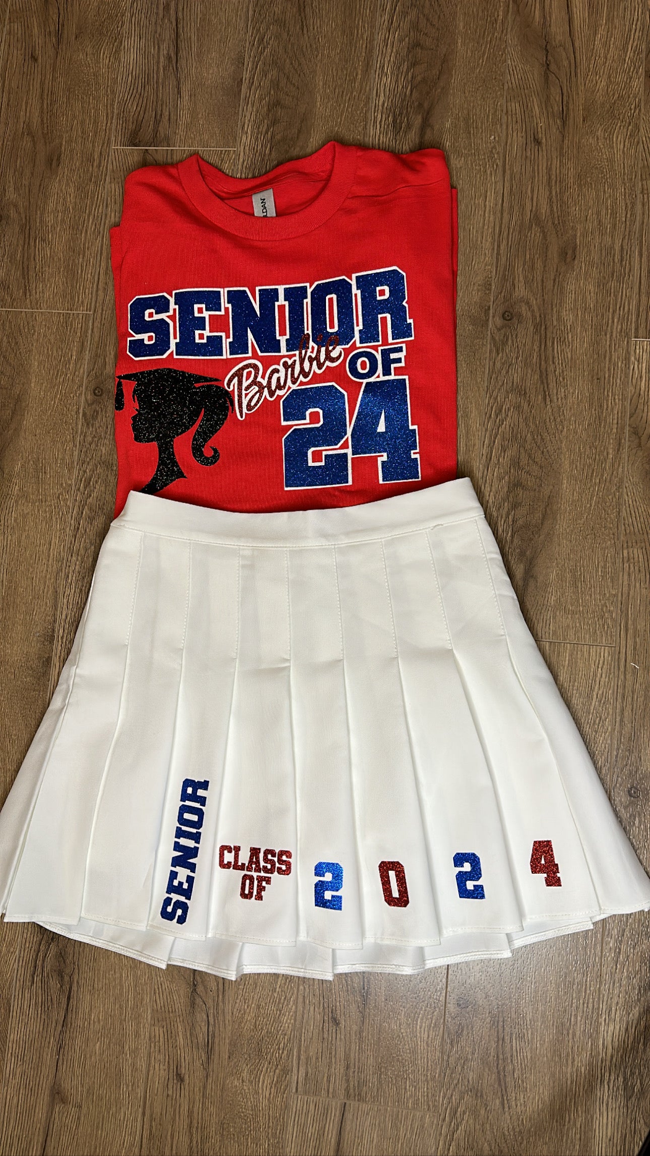 Customized Senior Set (Short sleeve shirt and skirt)