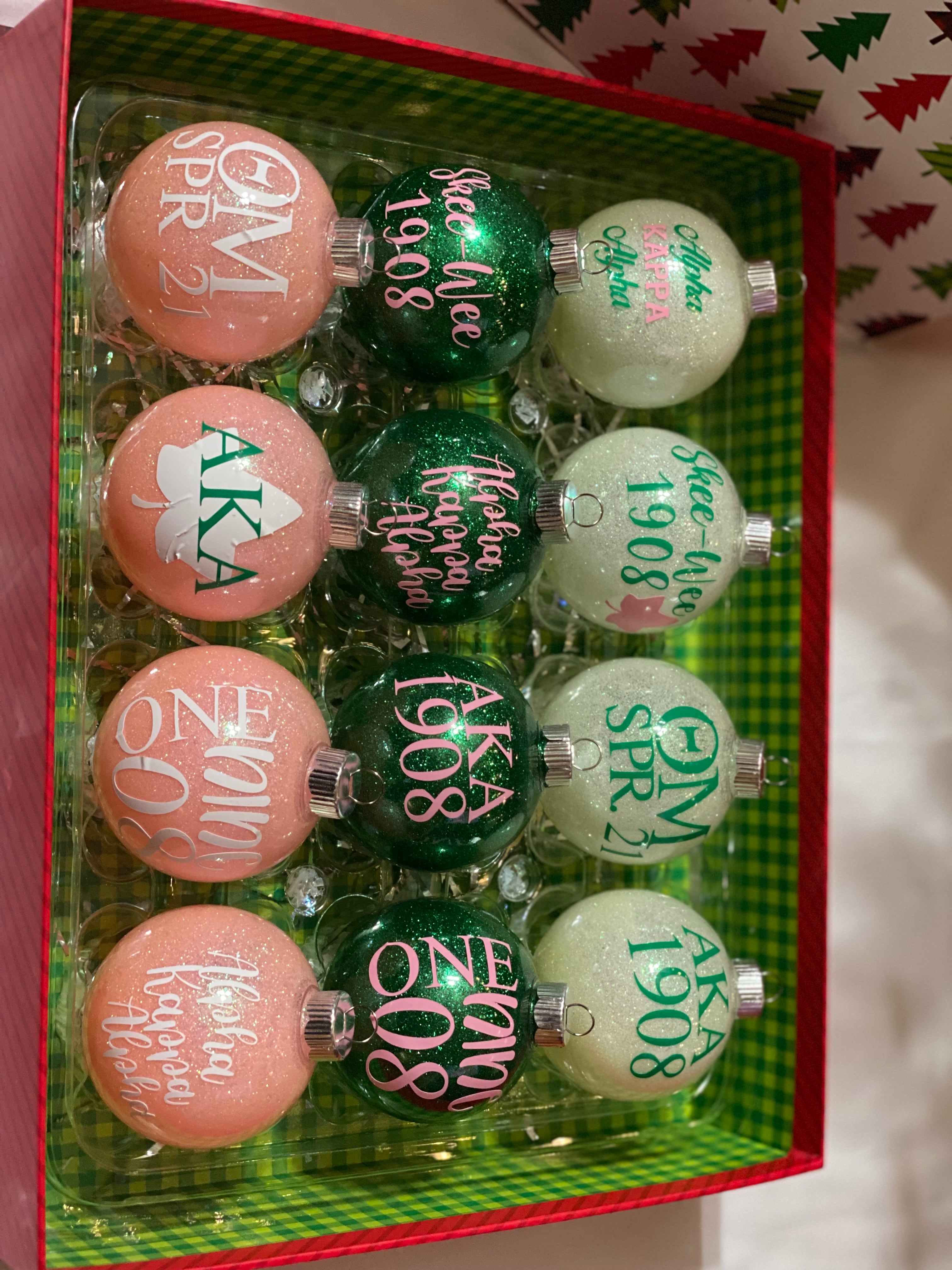 Personalized shops SORORITY or FRATERNITY LOGO Glass Ornament