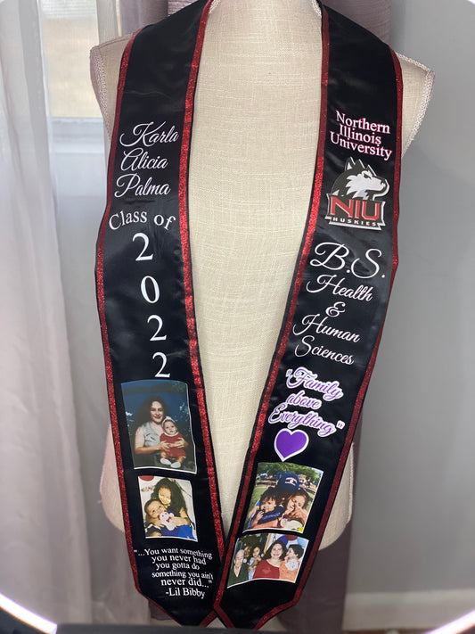 Glitter Customized Graduation Stole