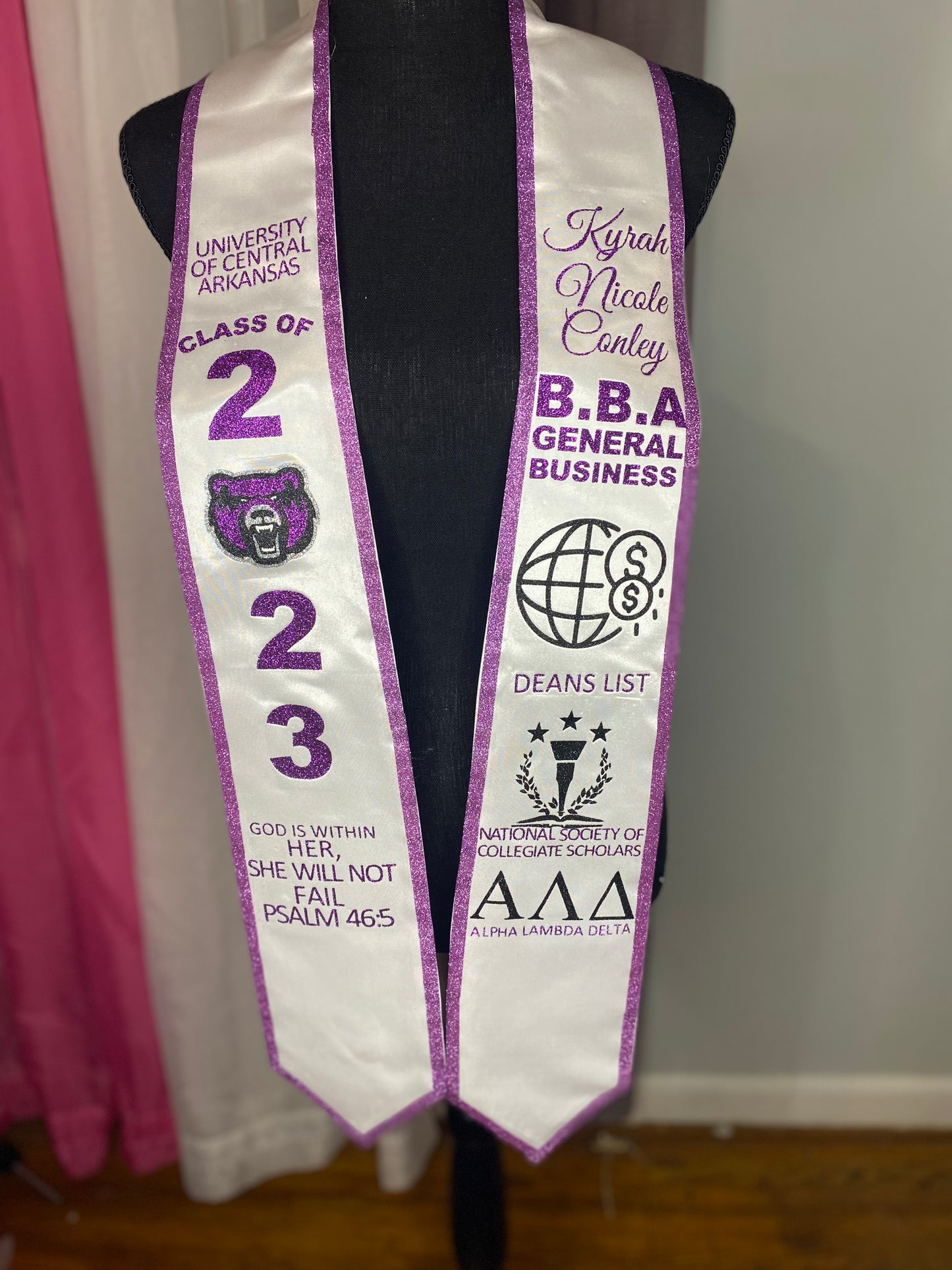 Glitter Customized Graduation Stole